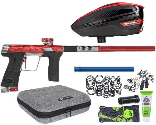 HK Army Fossil Eclipse CS3 Paintball Gun w/ Free TFX 3 Loader - Fuel (Red/Graphite)