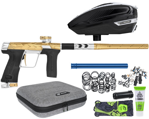 HK Army Fossil Eclipse CS3 Paintball Gun w/ Free TFX 3 Loader - Gold/Silver