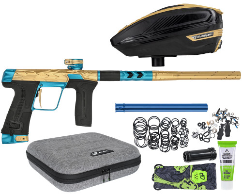 HK Army Fossil Eclipse CS3 Paintball Gun w/ Free TFX 3 Loader - Gold/Teal