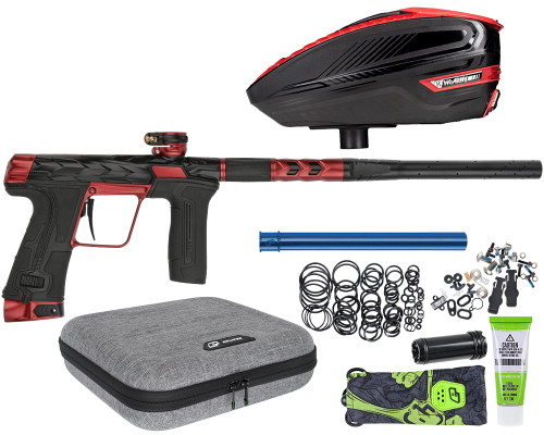 HK Army Fossil Eclipse CS3 Paintball Gun w/ Free TFX 3 Loader - Lava (Black/Red)
