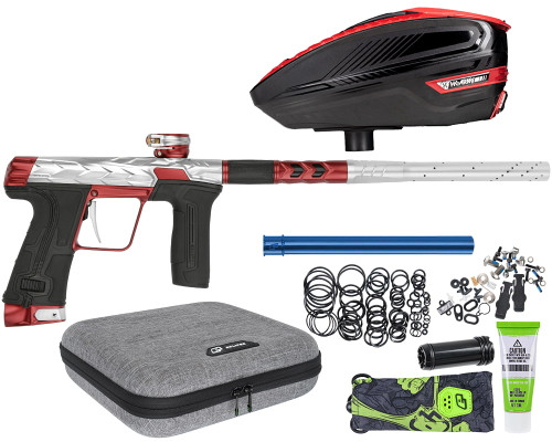 HK Army Fossil Eclipse CS3 Paintball Gun w/ Free TFX 3 Loader - Silver/Red