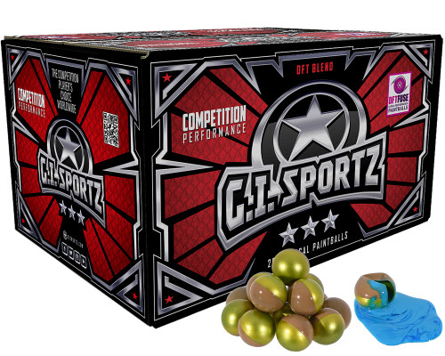 GI Sportz 3 Star 2,000 Round Paintball Case - Blue Fill ( .68 Caliber ) (Cocoa Butter Scented)