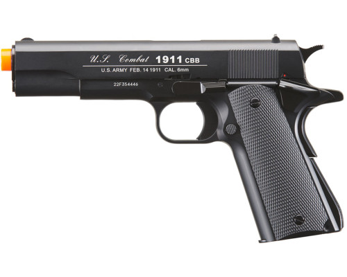 WinGun Full Metal Sport 613 1911 CO2 Half Blowback Airsoft Pistol - Black (WCB-613B-LT)