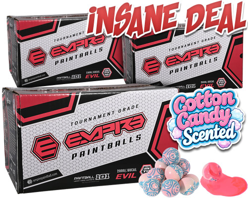 3 Cases of Empire Evil Paintballs (6,000 Rounds Total) - Super Pink Fill ( .68 Caliber )