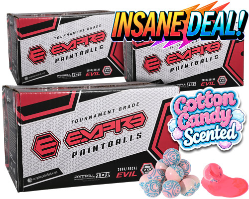 3 Cases of Empire Evil Paintballs (6,000 Rounds Total) - Super Pink Fill ( .68 Caliber )