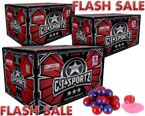 500 Billes De Paintball G.I. Sportz .68 Cal Orange/jaune - Sac Réutilisable