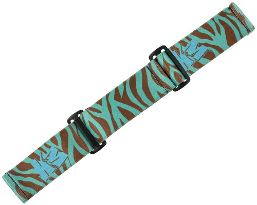KM Paintball Universal JT Goggle Strap - Tiger (Teal & Brown)