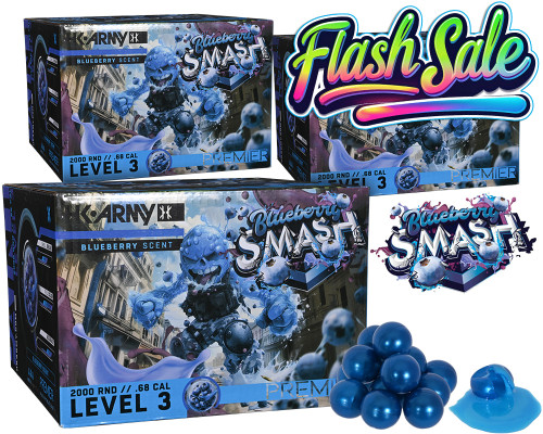 HK Army Blueberry Smash Paintball Bundle (3 Cases - 6,000 Rounds Total) - Blueberry Scented ( .68 Caliber )