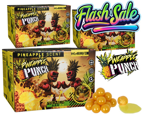HK Army Pineapple Punch Paintball Bundle (3 Cases - 6,000 Rounds Total) - Pineapple Scented ( .68 Caliber )