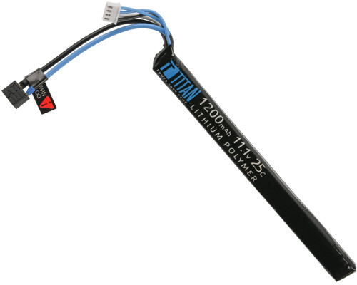 Titan 1200mAh 11.1V 25C AK Style Stick T-Plug (Deans) Airsoft Battery (2244)