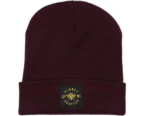 Planet Eclipse Worker Roll Beanie - Burgundy
