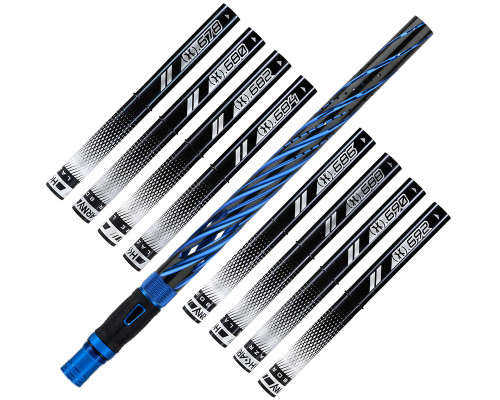 HK Army 15" Autococker Threaded LAZR Elite "Orbit" Barrel Kit w/ Black Inserts - Dust Blue/Black
