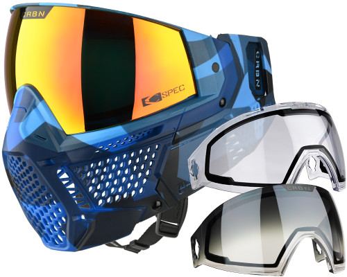 Carbon CRBN Zero GRX Paintball Mask (More Coverage) - Modcam Abyss