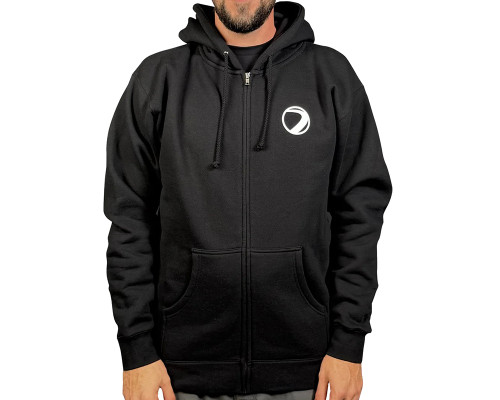 Dye Since Fleece Zip Up Hooded Sweatshirt - Black
