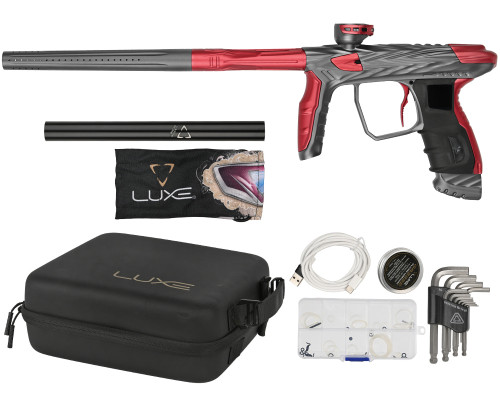 HK Army Shredder Luxe Idol Paintball Gun - Dust Pewter/Red