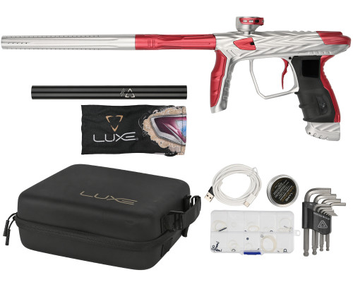 HK Army Shredder Luxe Idol Paintball Gun - Dust Silver/Red