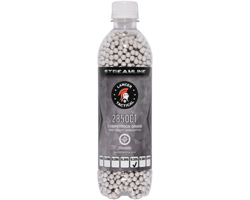 Lancer Tactical .32g Streamline Competition Grade Airsoft BB's - 2,850 Rounds (CA-SLB-032SP-2850)