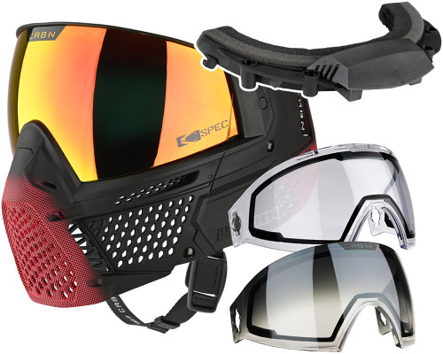 Carbon CRBN Zero GRX Paintball Mask w/ Free Storm Fan (Less Coverage) - Half-Tone Pink