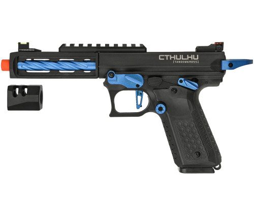 Tandemkross CTHULHU Gas Blow Back Airsoft Pistol - Black/Blue (LTX-TK-B-N)