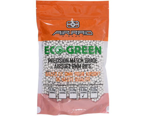 Air Raid .30g Eco Airsoft BB's - 3,330 Rounds - White (65565)