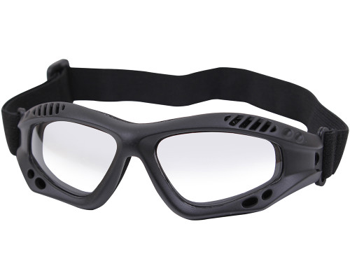 Rothco ANSI Rated Tactical Goggles w/ Clear Lens - Black