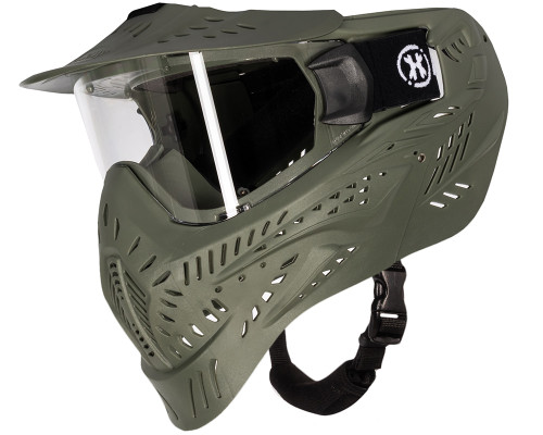 HK Army HSTL Single Paintball Mask - Olive w/ Clear Lens