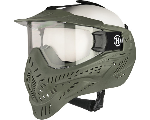 HK Army HSTL Single Paintball Mask - Olive w/ Clear Lens