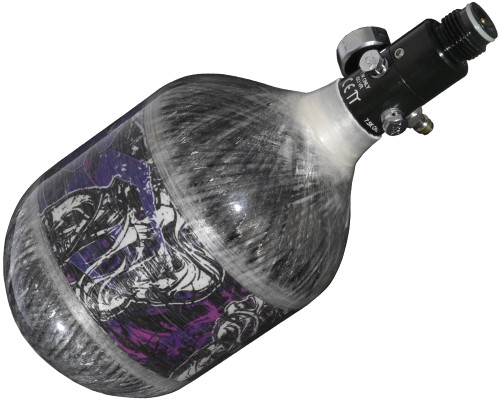 Old Hydro - Empire Mega Lite 48/4500 Compressed Air Paintball Tank - Nightmare (Purple/Grey)