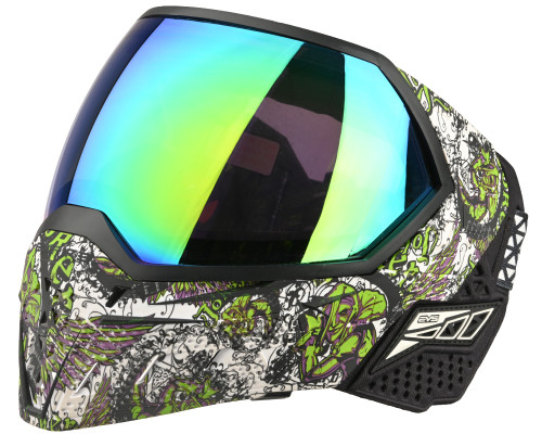 Refurbished - Empire EVS Paintball Mask/Goggle - Joker Lime w/ Green Mirror Lens (021-0241)