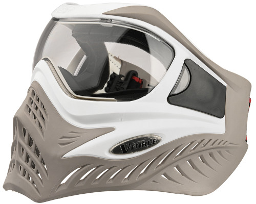 Refurbished - V-Force Grill Paintball Mask/Goggle - SE White/Taupe w/ Red Strap (021-0239)