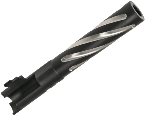 Lancer Tactical Stainless Steel Fluted Threaded 5.1 Outer Barrel - Black (CA-P027-2B)
