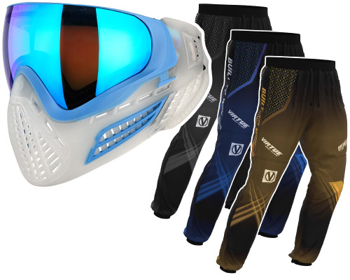 Virtue Vio Ascend Paintball Mask w/ Free Breakout Jogger Pants - Crystal Cyan