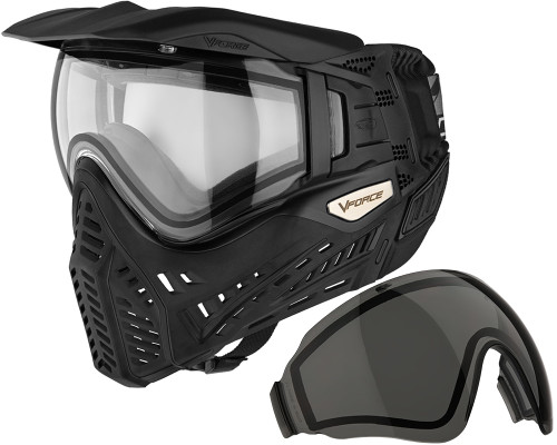 V-Force Profiler 2.0 Paintball Mask w/ Additional Lens - Black/Black