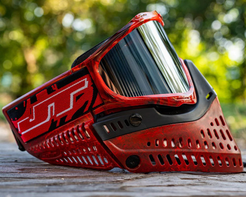 JT ProFlex Paintball Mask - Red/Black Marble Series - Home