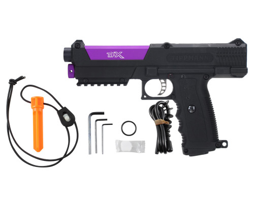 Tippmann TiPX Trufeed Paintball Pistol - Black/Electric Purple