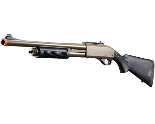 Golden Eagle M8870 3/6 Shot Pump Action CO2 Gas Airsoft Shotgun - Tan - (GE8870T-CO2)