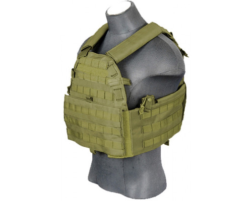 Lancer Tactical 69T4 1000D Nylon Tactical Vest - OD Green - (CA-311GN)