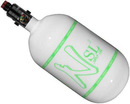 Ninja SL3 Carbon Fiber Air Tank w/ Pro V3 Regulator - 68/4500 - Legacy Series White/Green
