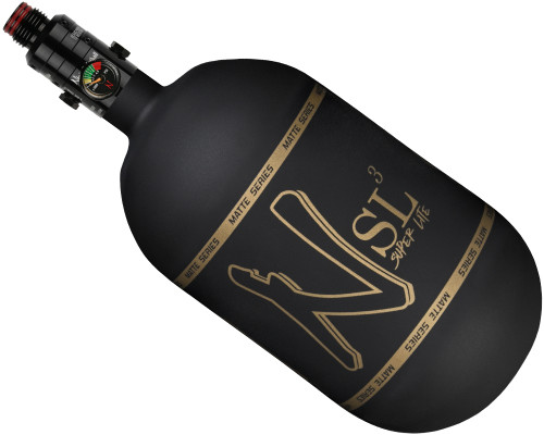 Ninja SL3 Carbon Fiber Air Tank w/ Pro V3 Regulator - 68/4500 - Matte Series Black/Gold