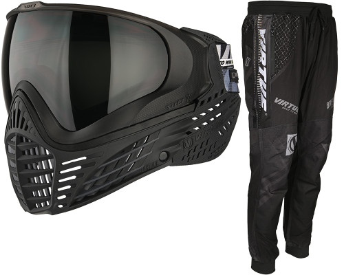 Virtue Vio X6 Paintball Mask w/ Breakout Jogger Pants - Black Storm