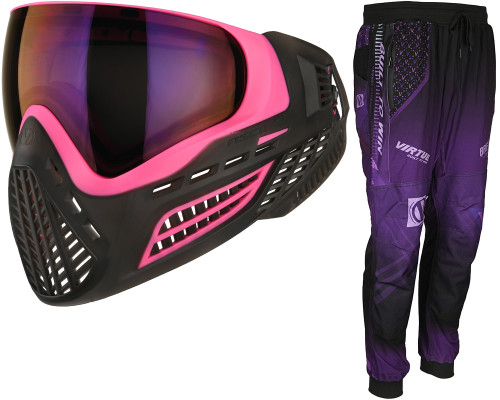 Virtue Vio Ascend Paintball Mask w/ Breakout Jogger Pants - SE Black Pink
