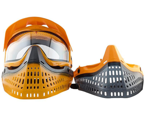 JT ProFlex Paintball Mask - Ice Series Orange w/ Clear Lens & Additional Orange/Ice Smoke Skirt