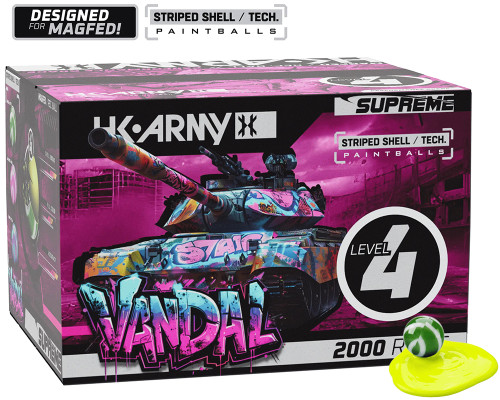 HK Army Vandal 2,000 Round Paintball Case - Yellow Fill ( .68 Caliber )