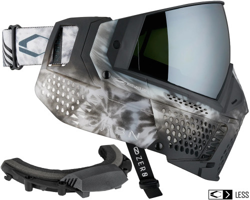 Carbon CRBN Zero GRX Paintball Mask w/ Free Storm Fan (Less Coverage) - Tie-Dye Smoke