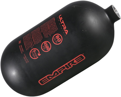 Refurbished - Empire Ultra Carbon Fiber Air Tank - 80/4500 - Bottle Only - Black/Red (031-0345)