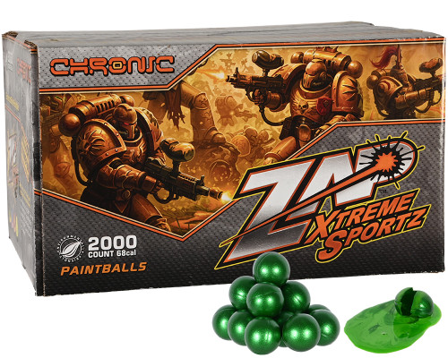 ZAP Chronic 2,000 Round Paintball Case - Green Fill ( .68 Caliber )