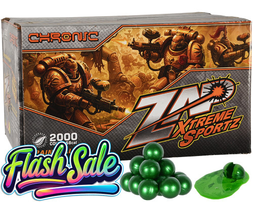 ZAP Chronic 2,000 Round Paintball Case - Green Fill ( .68 Caliber )