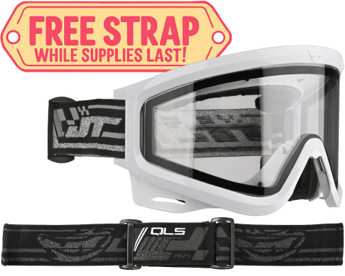 JT ProFlex QLS Goggle Frame w/ Lens & Strap - White
