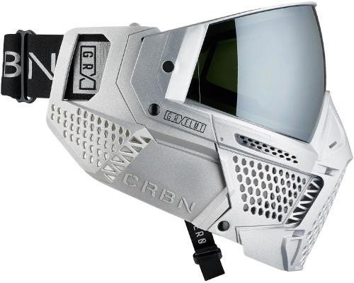 Carbon CRBN Zero GRX Paintball Mask (More Coverage) - ELMT Silver