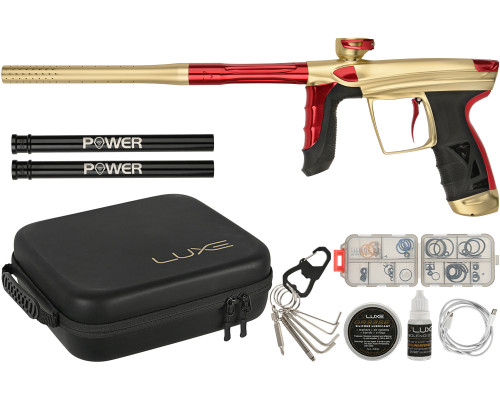 DLX Luxe Aire Paintball Gun - Dust Gold/Gloss Red